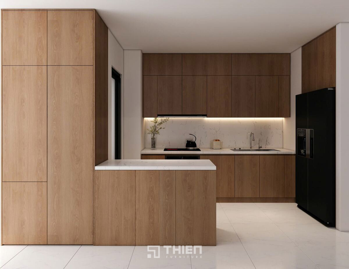 Tủ Bếp Kết Hợp Đảo Căn Hộ Vinhome Central Park TBT133